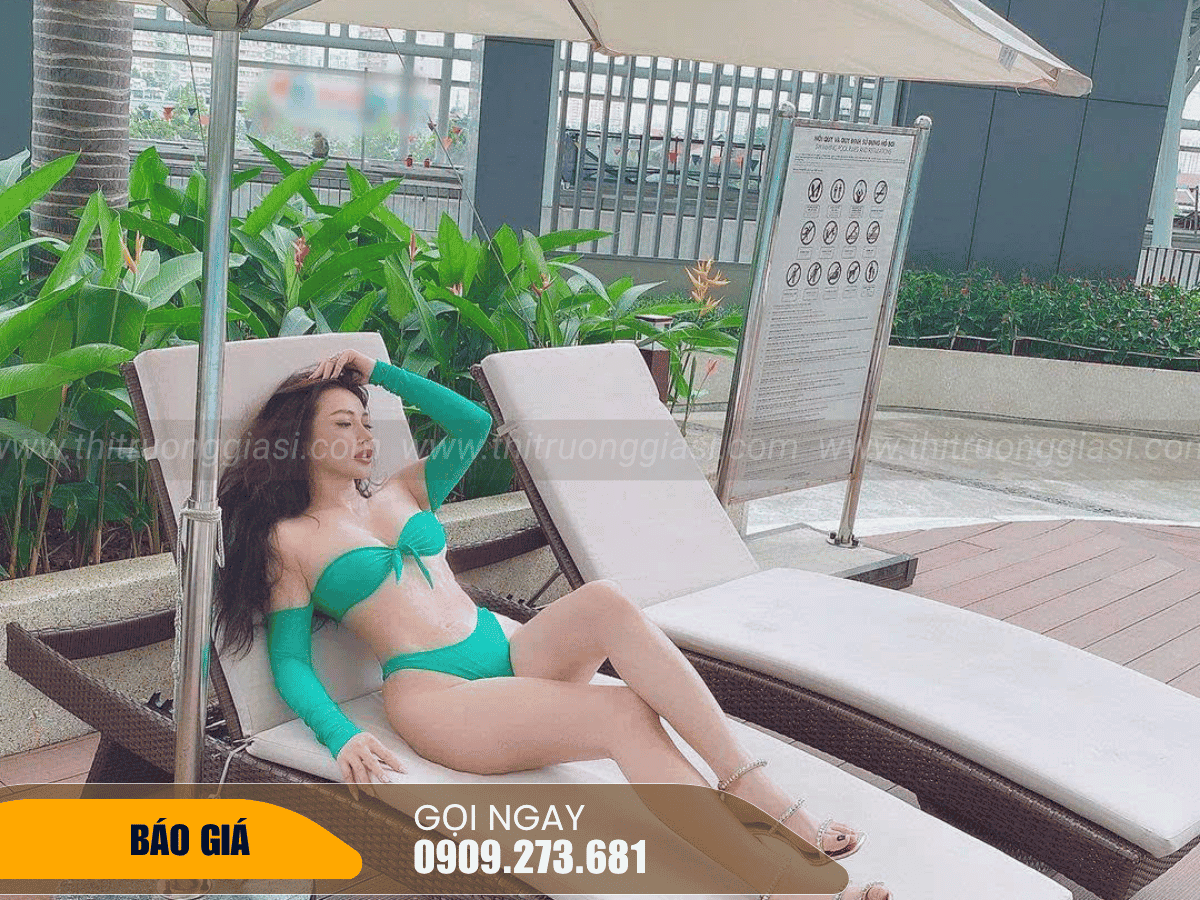 Ghế hồ bơi giả mây-3