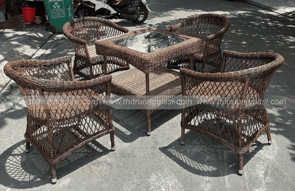 Giá bàn ghế giả mây 2025