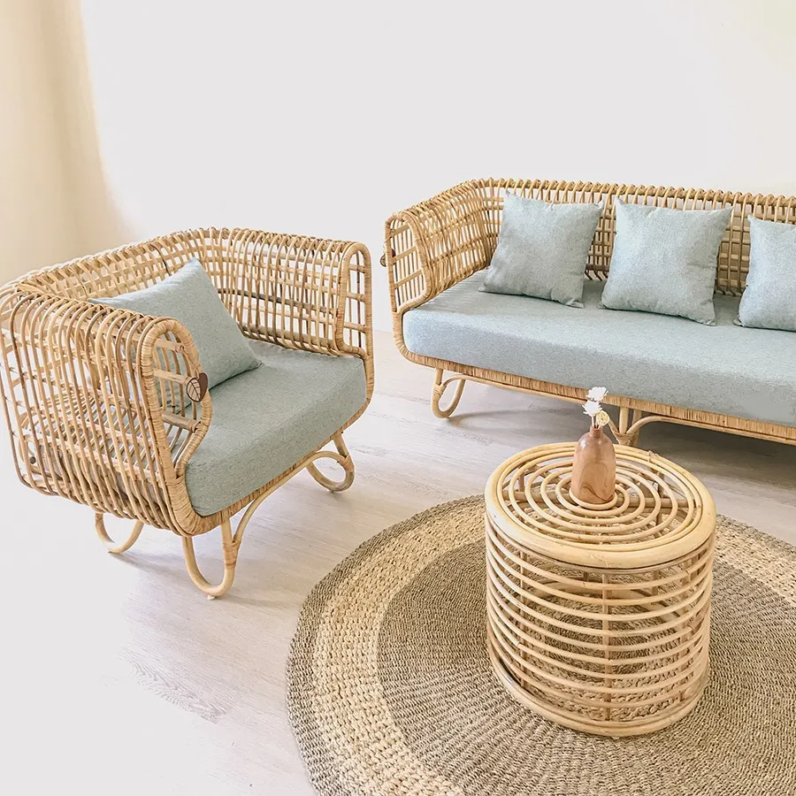 Bàn Ghế Giả Mây Phòng Khách 5
