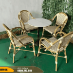 Bàn ghế giả mây BGM0047