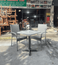 Bàn ghế giả mây BGM009