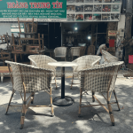 Bàn ghế giả mây BGM004
