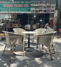Bàn ghế giả mây BGM004