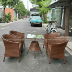 Bàn ghế giả mây BGM003