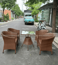 Bàn ghế giả mây BGM003