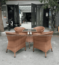 Bàn ghế giả mây BGM003