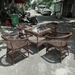 Bàn ghế giả mây BGM002
