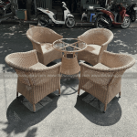Bàn ghế giả mây BGM001