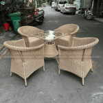 Bàn ghế giả mây BGM001