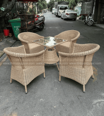 Bàn ghế giả mây BGM002