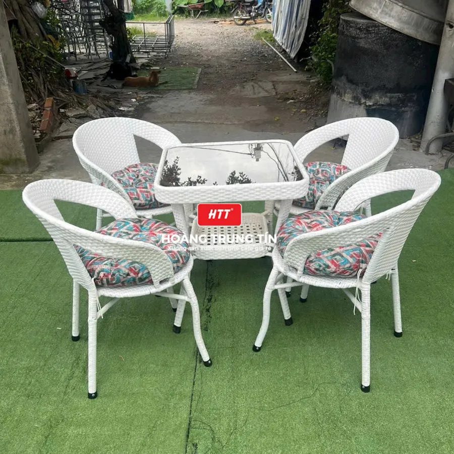 Bàn ghế giả mây BGM0046