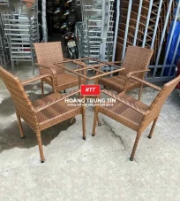 Bàn ghế giả mây BGM0032
