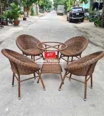 Bàn ghế giả mây BGM0031