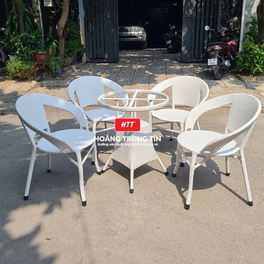 Bàn ghế giả mây BGM0027