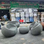Bàn ghế giả mây BGM0019
