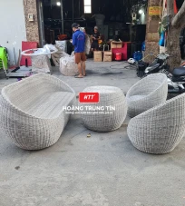 Bàn ghế giả mây BGM0019