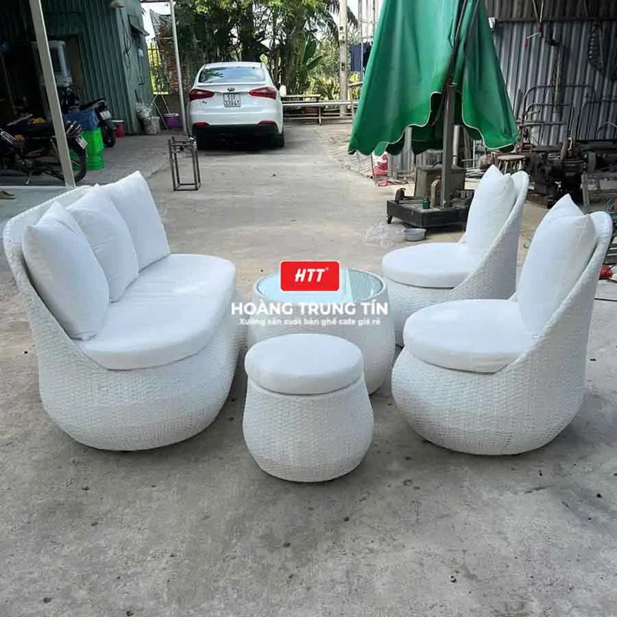 Bàn ghế giả mây BGM0017