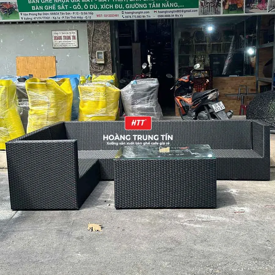 Bàn ghế giả mây BGM0016