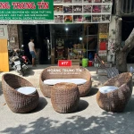 Bàn ghế giả mây BGM0012