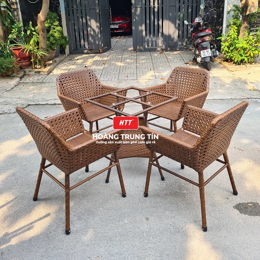 Bàn ghế giả mây BGM0042