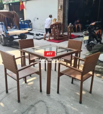 Bàn ghế giả mây BGM0041