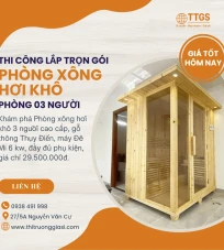 Lắp đặt Phòng Xông Hơi khô trọn gói cho 3 Người, Giá tốt, Bảo hành 24 tháng